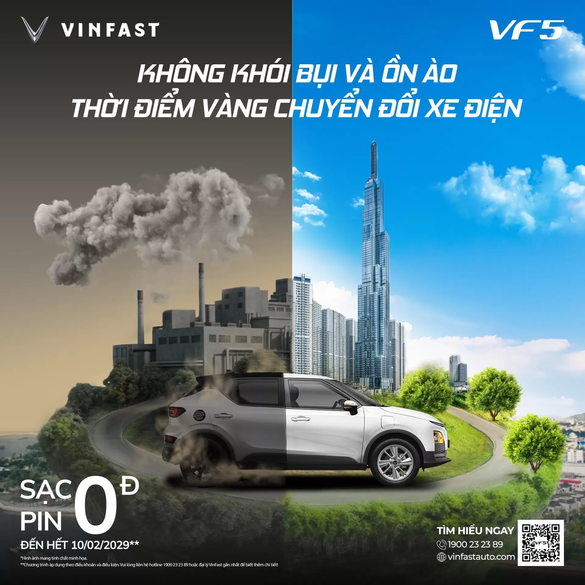 KHÔNG KHÓI BỤI VÀ ỒN ÀO, THỜI ĐIỂM VÀNG CHUYỂN ĐỔI XE ĐIỆN