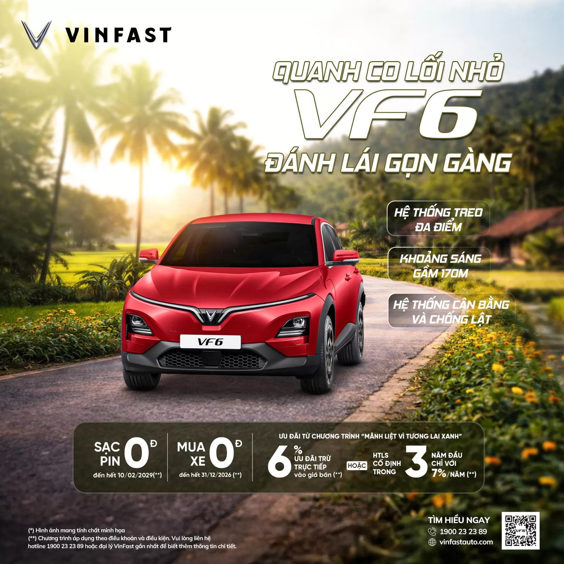 QUANH CO LỐI NHỎ, VF 6 ĐÁNH LÁI GỌN GÀNG