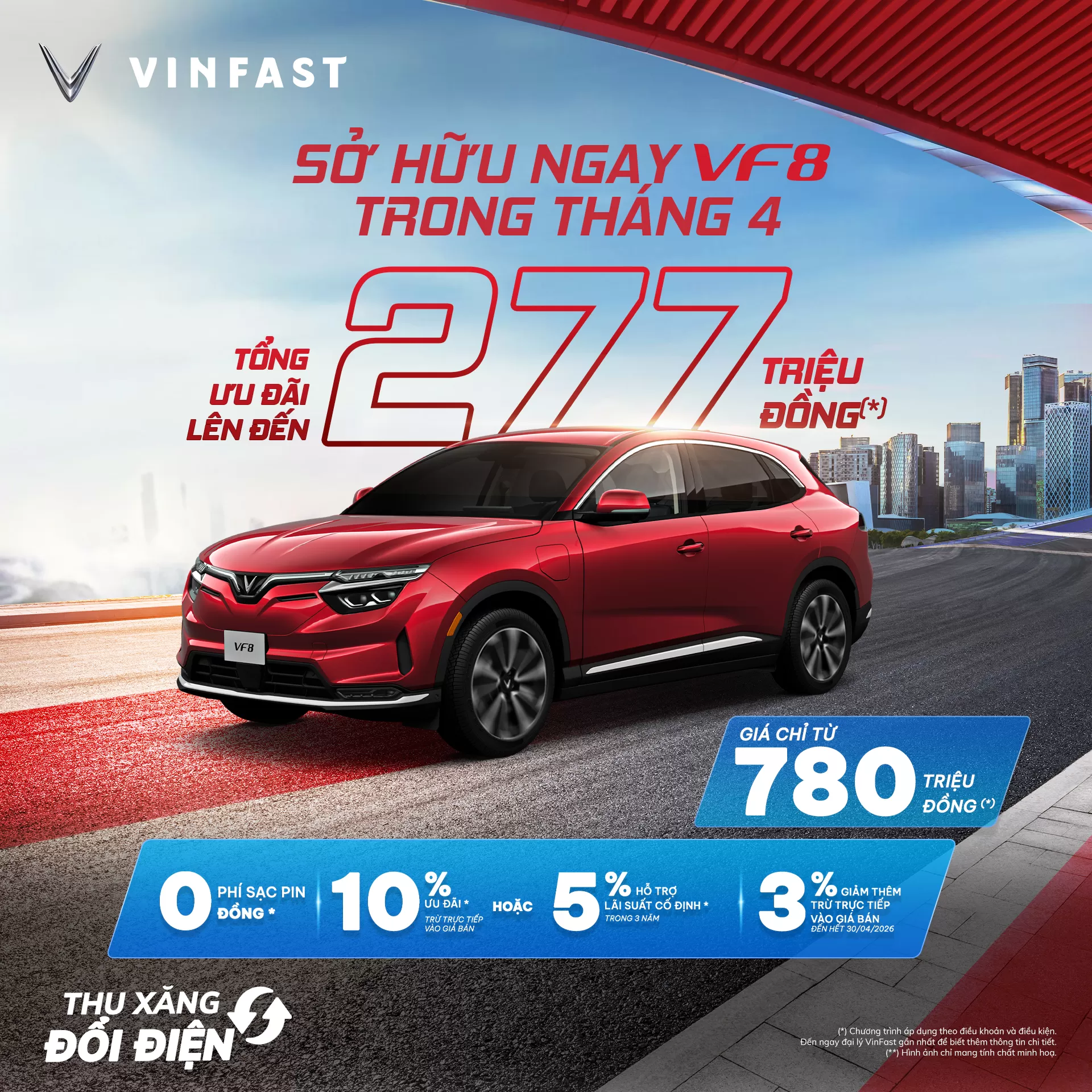 CHUẨN 5 SAO, SỞ HỮU VF 8 DỄ DÀNG TRONG THÁNG 4