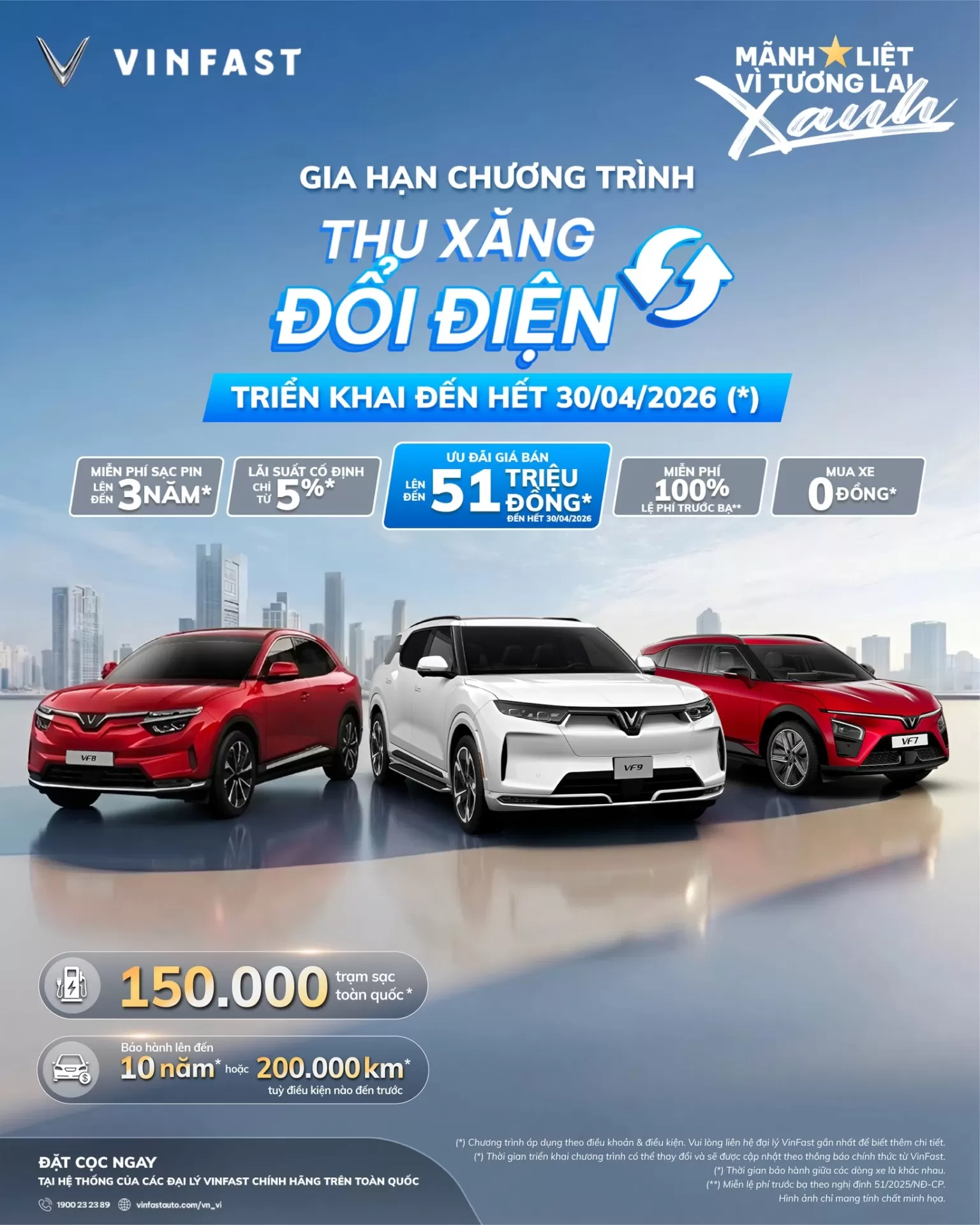 GIA HẠN CHƯƠNG TRÌNH THU XĂNG - ĐỔI ĐIỆN ĐẾN HẾT 30/04/2026