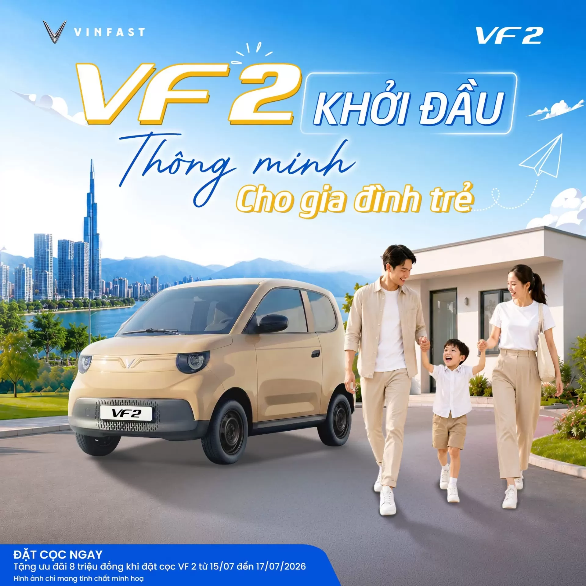 Gia Đình Vui Khỏe, Tài Chính Nhẹ Nhàng Cùng Ô Tô Điện VinFast VF 2