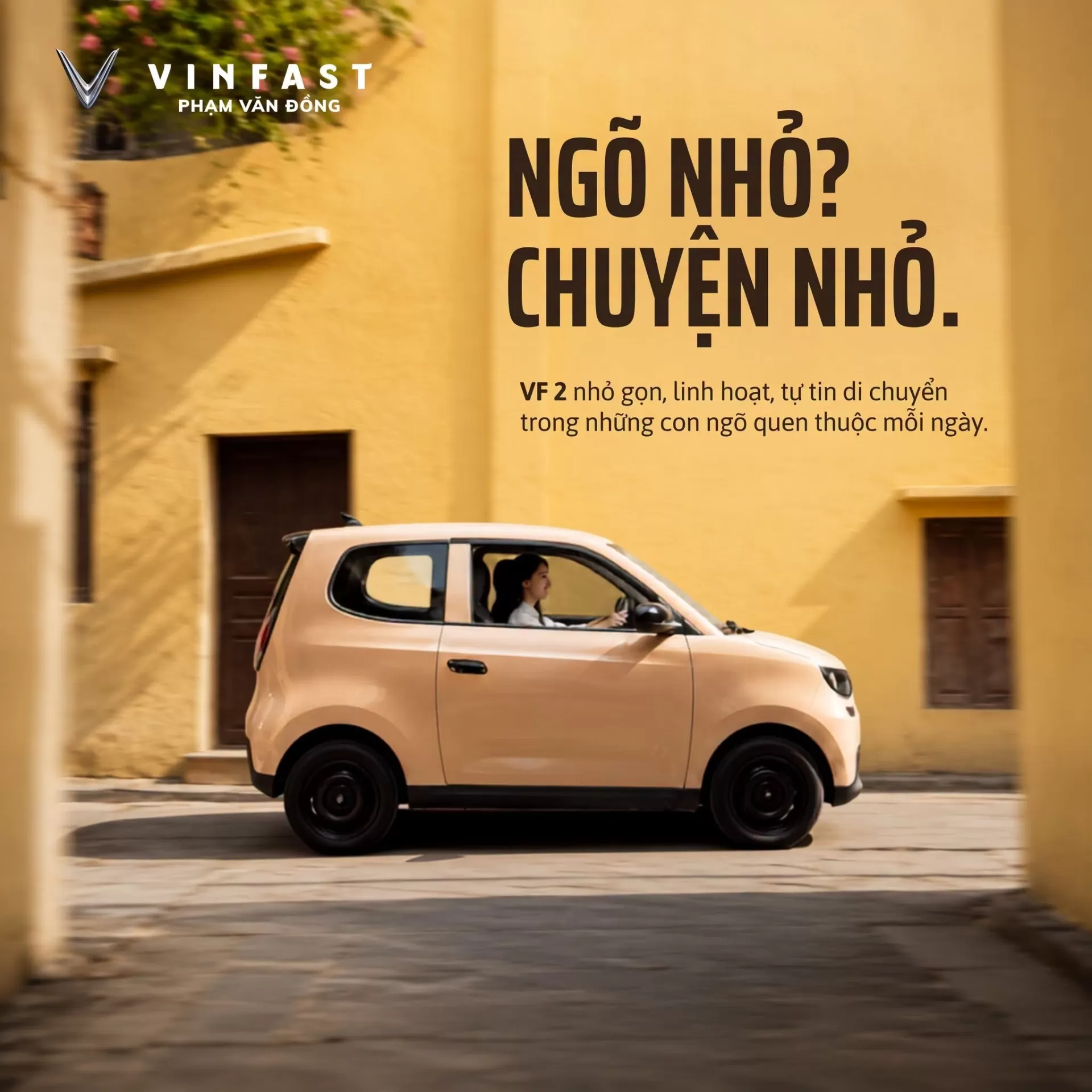 VinFast VF 2: Ngõ Nhỏ Chuyện Nhỏ - Giải Pháp Di Chuyển Đô Thị Tối Ưu Cho Gia Đình Việt