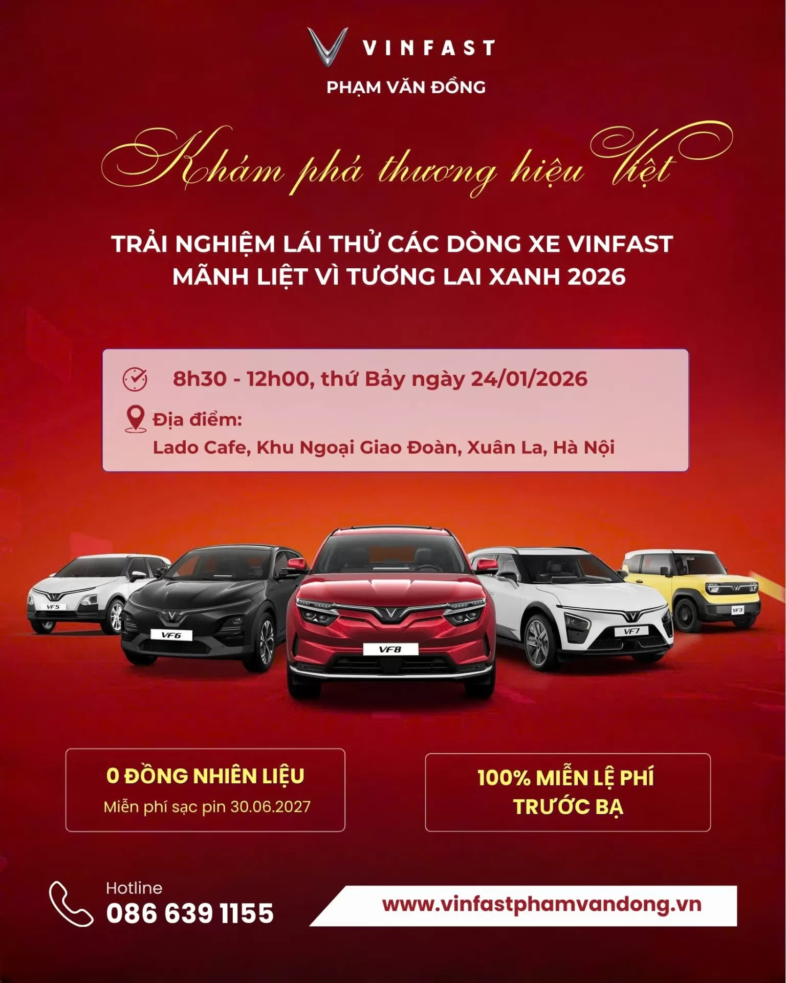 ? MÃNH LIỆT TINH THẦN VÌ TƯƠNG LAI XANH 2026 – TRẢI NGHIỆM LÁI THỬ CÁC DÒNG XE ĐIỆN VINFAST  ?