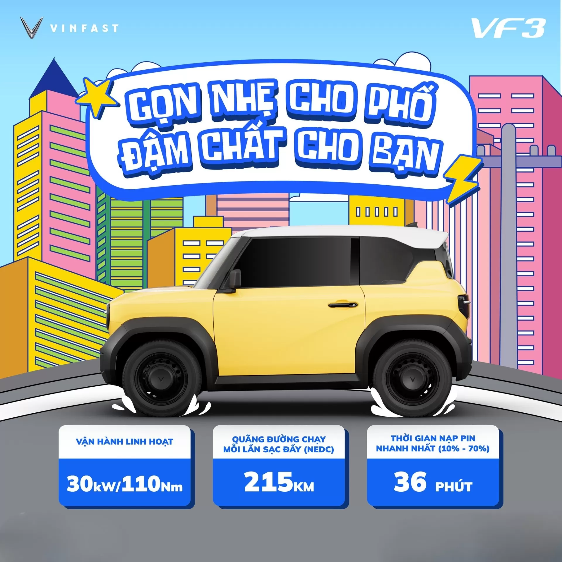 VF 3 – GỌN NHẸ ĐÔ THỊ, ĐẬM CHẤT CÁ NHÂN
